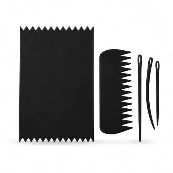 Weaving Loom Board Frame 95 x 160mm with Comb & Needles. BLACK. Instructions Included. S7383