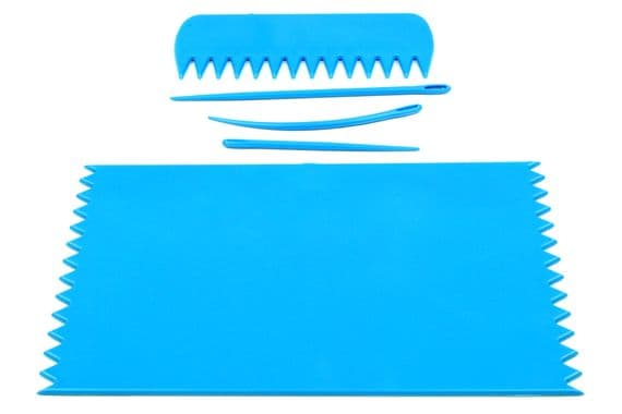 Weaving Loom Board Frame 95 x 160mm with Comb & Needles. BLUE. Instructions Included. S7382