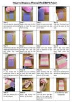 Weaving Loom Boards Set, BLUE 95 x 160mm & BLACK A4 Size, Comb & Needles. S7801
