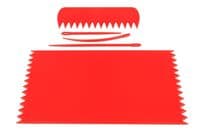 Weaving Loom Boards Set, RED 95 x 160mm & BLACK A4 Size, Comb & Needles. S7801