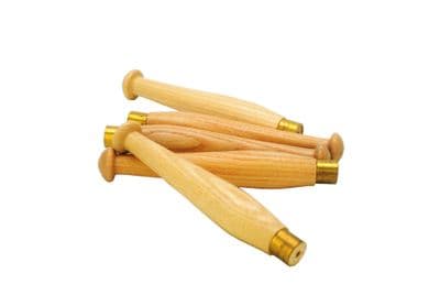 Wood Ash Handles with Brass Ferrules for Wood Turning Tools, 5 x 125mm Long. W8056