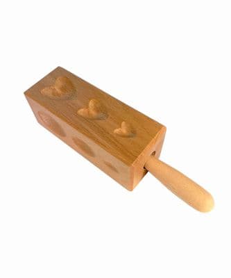 Wooden Dapping Block, 4 in 1,  Heart, Oval, Round, Pear/Egg Shapes. J1324