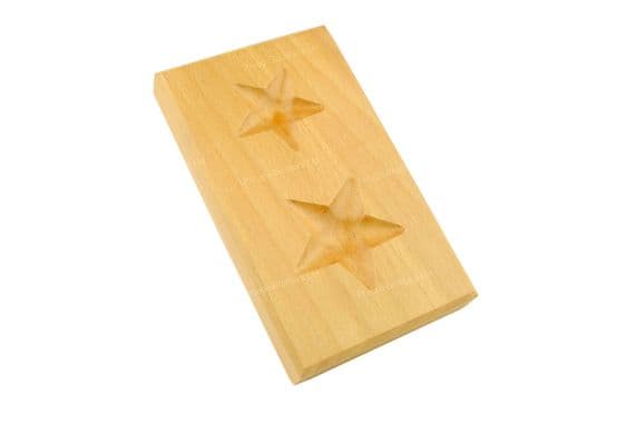 Wooden Dapping Block, Star Shape with 4 Depressions. Jewellery Forming, Shaping Tool. J1263
