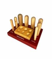 Wooden Dapping Doming Set with 8 Punches & Matching Block. J1107