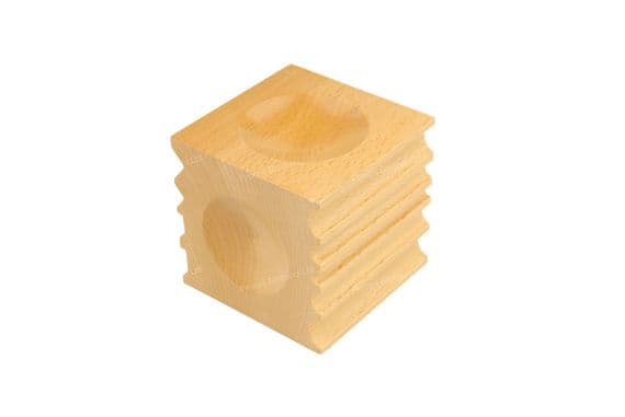 Wooden Doming Dapping Block with Channel, Groove, 2.75