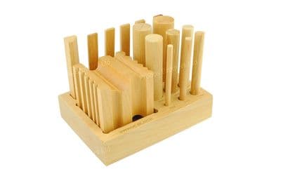 Wooden Doming Dapping Swage Block Set, Shaping Punches 6-25mm. J2010