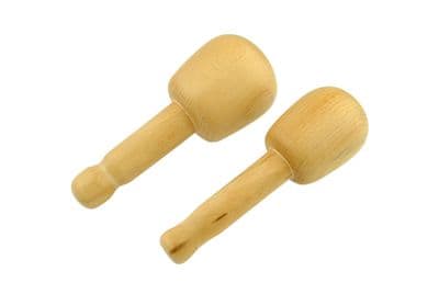 Wooden Non Marring Jumbo Doming Dapping Punch, Mallet, Set x 2, 72mm & 58mm Wide Heads. J1399