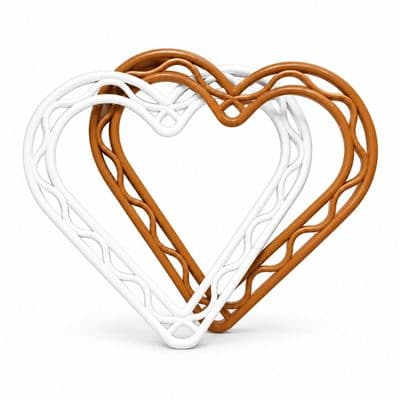 Wreath Ring, Heart Shape, Flat 8.5
