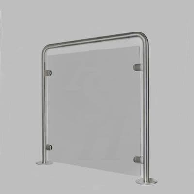 Stainless Steel Barrier with Glass Panel (Floor to Floor)