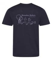 Bassetlaw Barkers  navy blue unisex or women's technical T-shirt