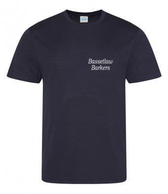 Bassetlaw Barkers  navy blue unisex or women's technical T-shirt
