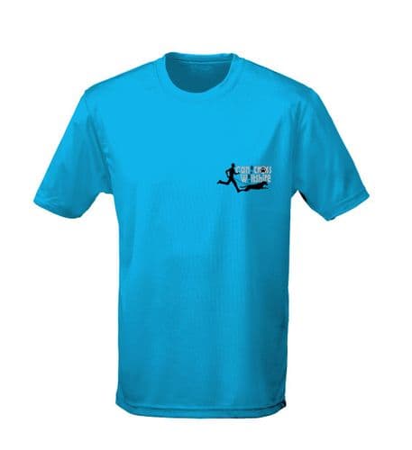 Canicross Wiltshire technical t-shirt with reflective print