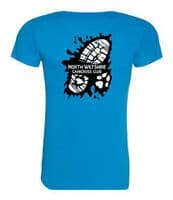 North Wiltshire Canicross technical t-shirt with reflective print