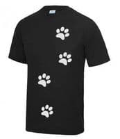 Reflective Paw Print Technical t-shirt