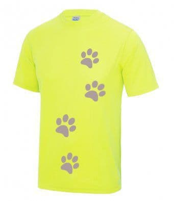 Reflective Paw Print Technical t-shirt