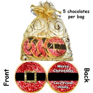 Personalised Christmas Chocolates Santas Belt