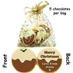 Personalised Xmas Gift Chocolates Xmas Pudding