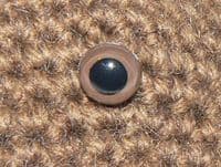 100 x 15mm BROWN Toy Safety Eyes