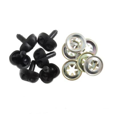 12mm BLACK Teddy/Dog Safety Nose x 100