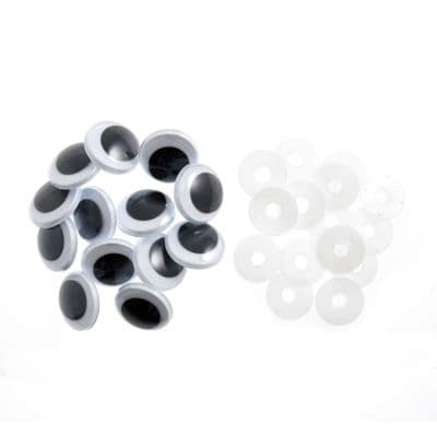 12mm Googly Moving Pupil Safety Eyes x 100
