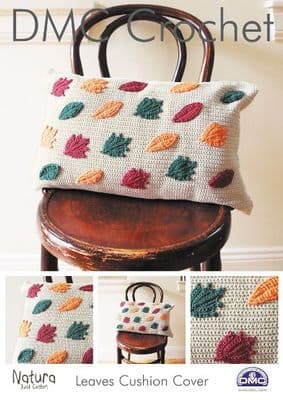 15216 DMC Leaves Cushion Cover Natura Crochet Pattern Â£1
