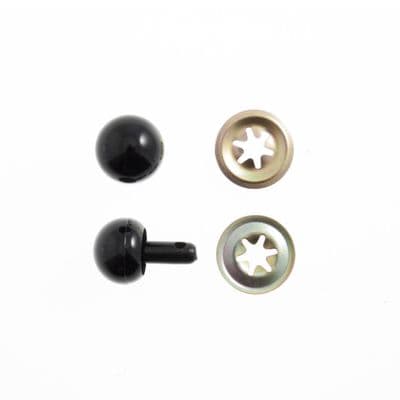 15mm Black BALL Toy Safety Nose x 5