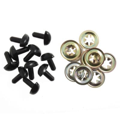 15mm BLACK Cat/Animal Toy Safety Nose x 100