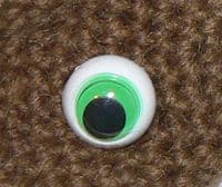 16mm Green Frog Toy Safety Eyes x 50