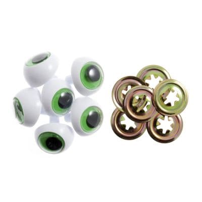 16mm Green Frog Toy Safety Eyes x 50