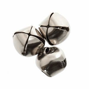20mm SILVER Bells 3 pcs Sew On