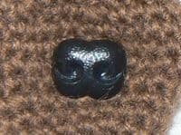 23mm BLACK Teddy/Dog Safety Nose x 4