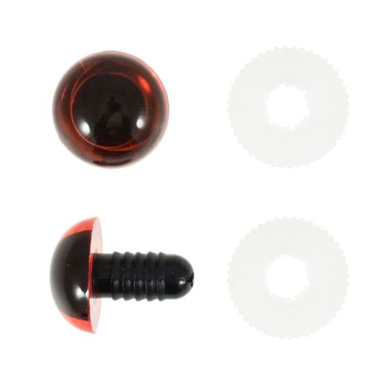 24mm AMBER Toy Safety Eyes x 2