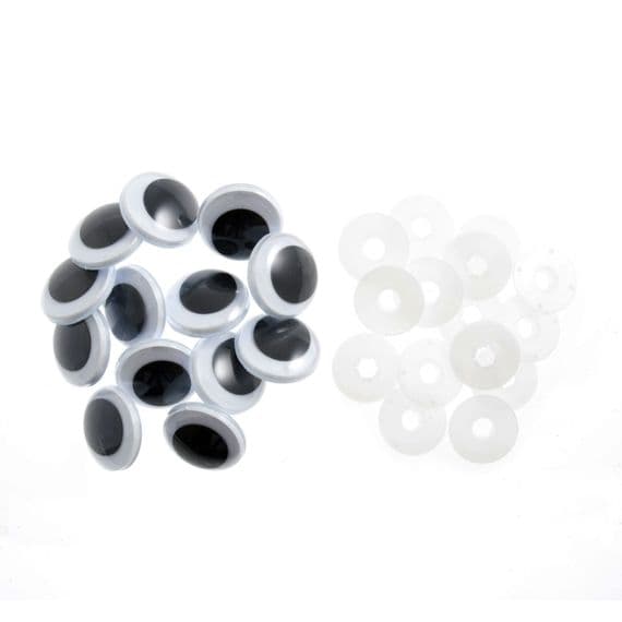 25mm Googly Moving Pupil Safety Eyes x 100