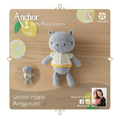 Anchor Baby Pure Cotton Lemon Hippo Amigurumi Crochet Kit