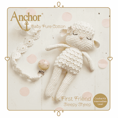 Anchor Baby Pure Cotton Sleepy SHEEP Crochet Kit