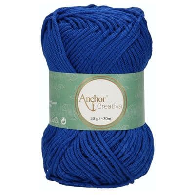 Anchor CREATIVA Cotton Yarn 201 Royal Blue