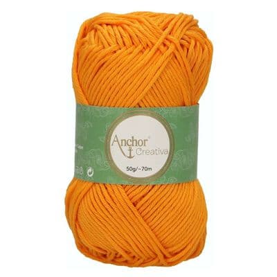 Anchor CREATIVA Cotton Yarn 411 Marigold Orange