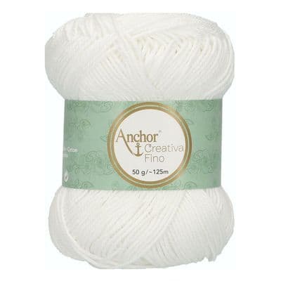 Anchor Creativa FINO Cotton Yarn 1331 White