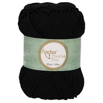 Anchor Creativa FINO Cotton Yarn 1332 Black