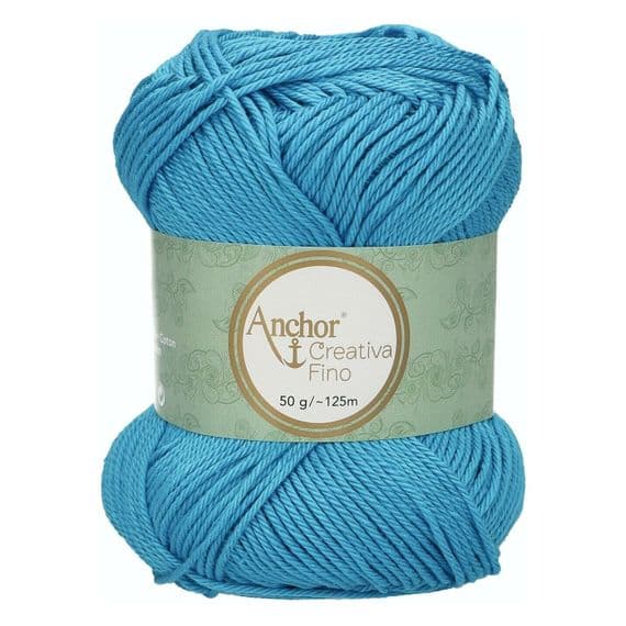 Anchor Creativa FINO Cotton Yarn 1334 Pool Blue