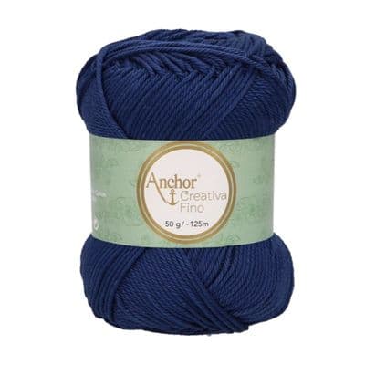 Anchor Creativa FINO Cotton Yarn 150 Dark Blue