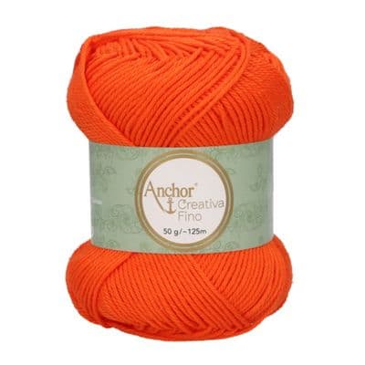 Anchor Creativa FINO Cotton Yarn 189 Orange