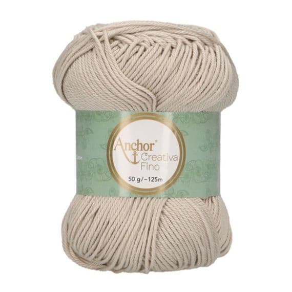 Anchor Creativa FINO Cotton Yarn 248 Stone Grey