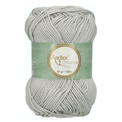Anchor Creativa FINO Cotton Yarn 398 Silver Grey