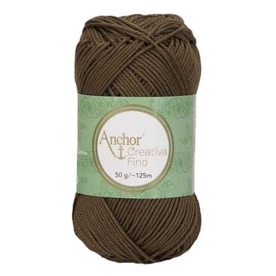 Anchor Creativa FINO Cotton Yarn 414 Khaki Green