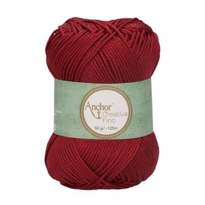 Anchor Creativa FINO Cotton Yarn 425 Dark Garnet