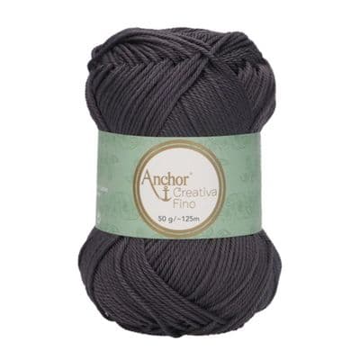 Anchor Creativa FINO Cotton Yarn 428 Dark Grey