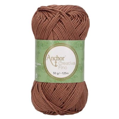 Anchor Creativa FINO Cotton Yarn 438 Brown