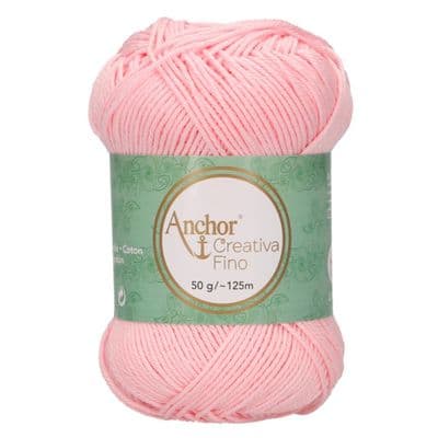 Anchor Creativa FINO Cotton Yarn 48 Light Pink