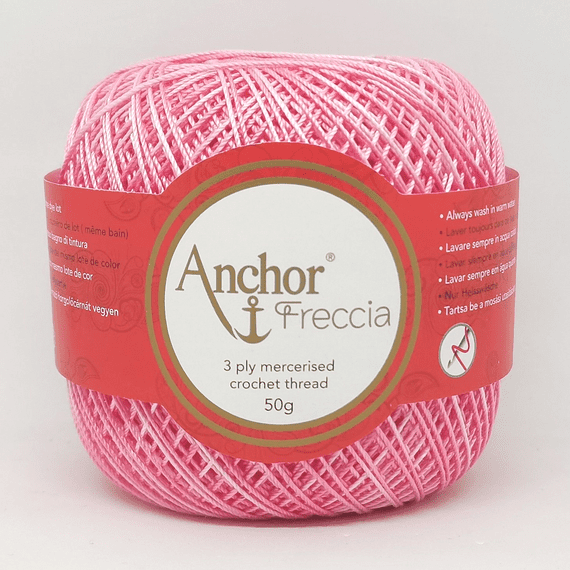 Anchor Freccia Multicolour No.12 Crochet Cotton 1201 Pink